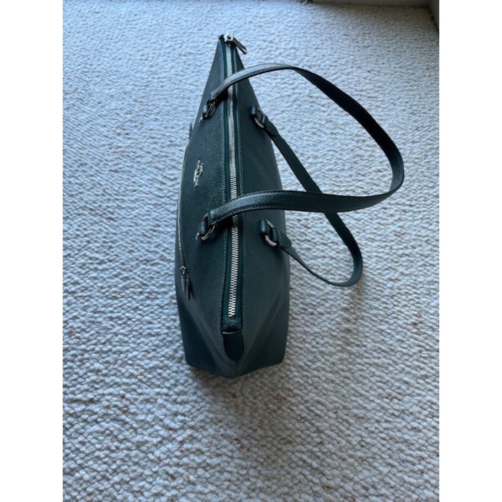 Coach Gallery Tote‎ Crossgrain Leather Shoulder Bag Purse 79608 Dark Teal - Picture 3 of 8